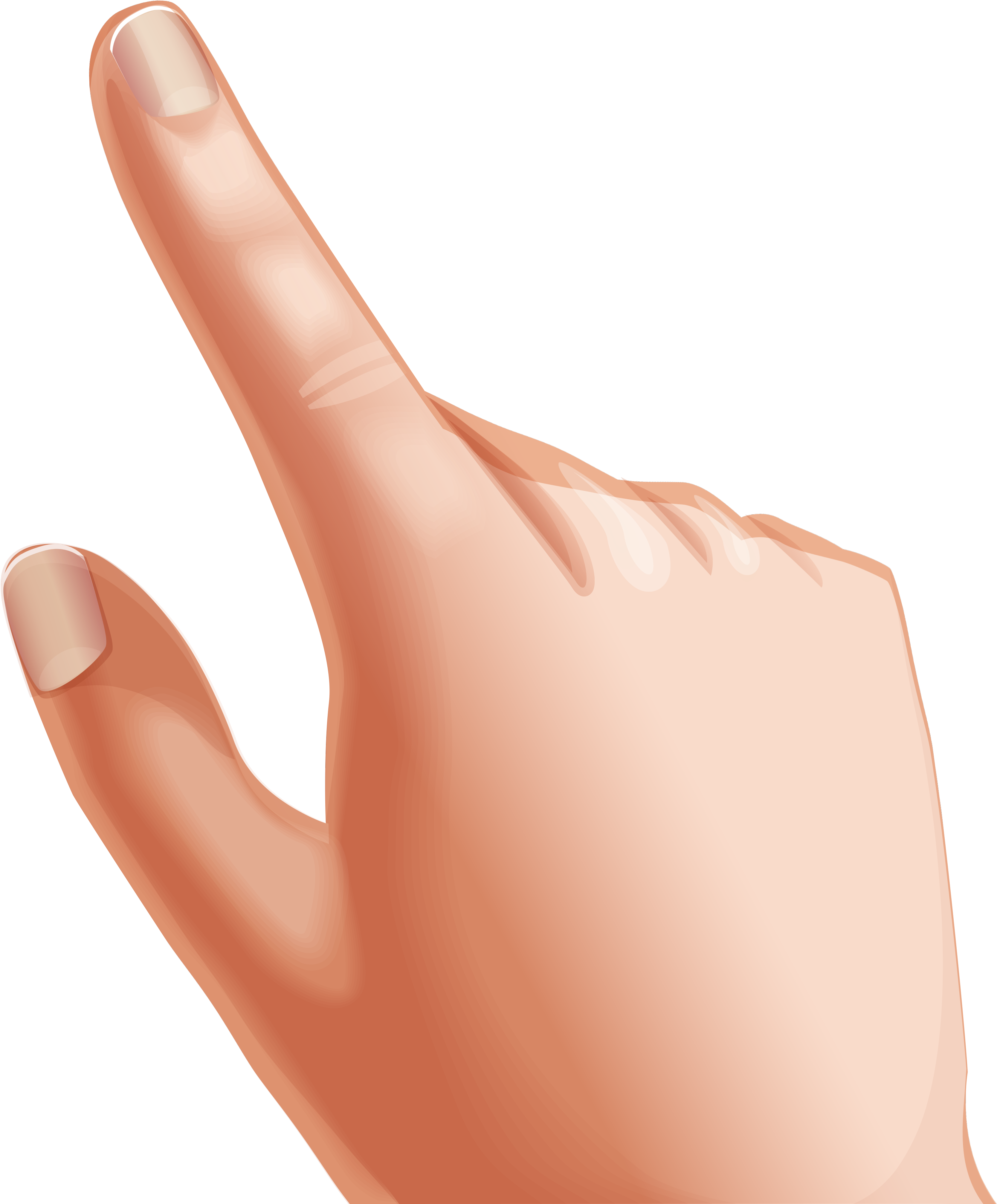 Finger Touching Png Clipart Image - Finger Clipart Png (3507x4102), Png Download