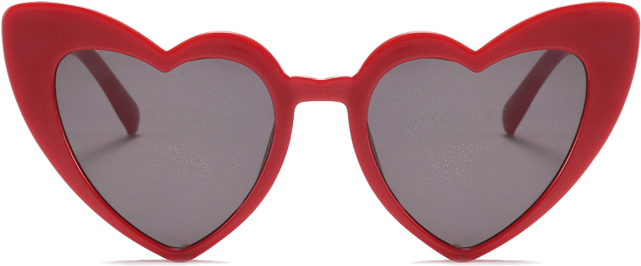 Heart Glasses For Free Download On Mbtskoudsalg Png - Red Sunglasses Cat Eye (1000x1000), Png Download