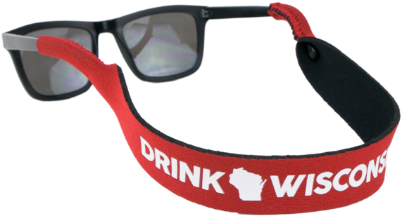 Red & White Sunglass Strap - White (600x600), Png Download