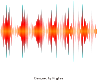 Orange Music Sound Wave Design, Sound Wave Design, - Ondas Sonoras Vetor Png (360x360), Png Download