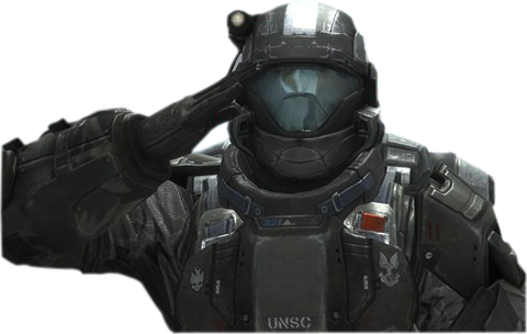 Mcnair Salute - Halo 3: Odst (480x304), Png Download