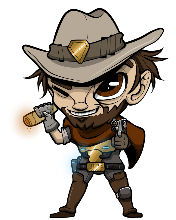 Mccree Overwatch Png (589x764), Png Download