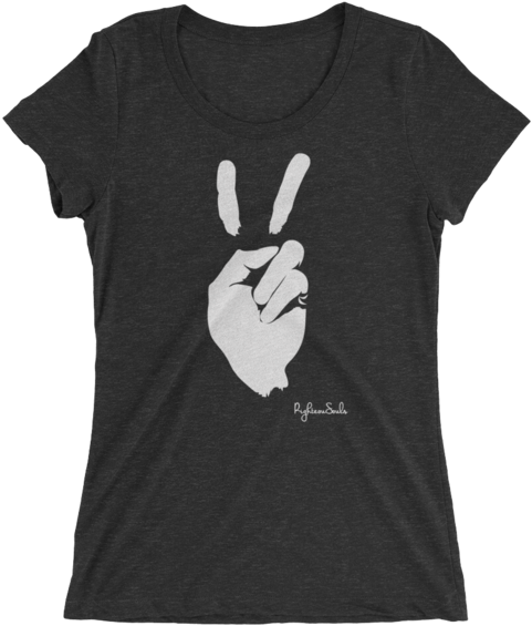 Women's Peace Finger - Oregon Watercolor Flower Home State Tee Womens Short (600x600), Png Download