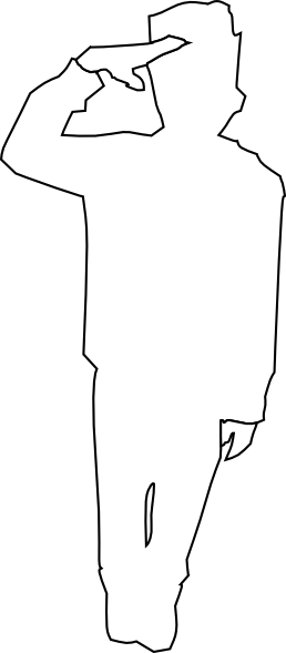 Free Vector Kid Doing Salute Clip Art - Salute Art (258x589), Png Download