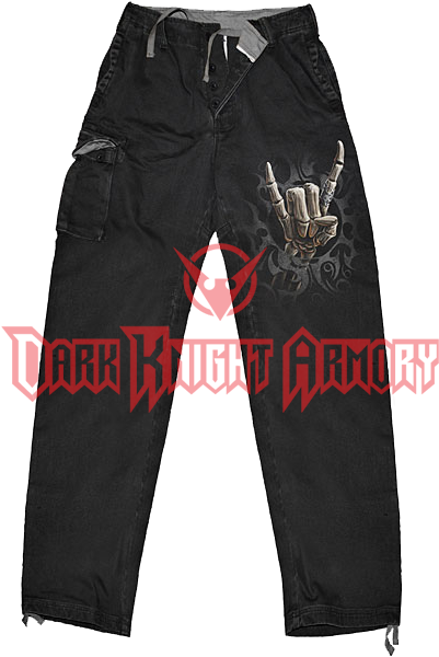 Bojówki Spiral - Rock Salute - Mężczyźni - Czarny (600x600), Png Download