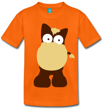 Naranja Caballo Al Estilo De Dibujos Animados Camisetas - T-shirt (378x378), Png Download