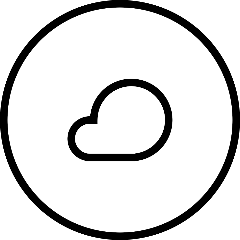 Cloud Shape In Outlined Circular Button Comments - User Outline Icon (980x980), Png Download