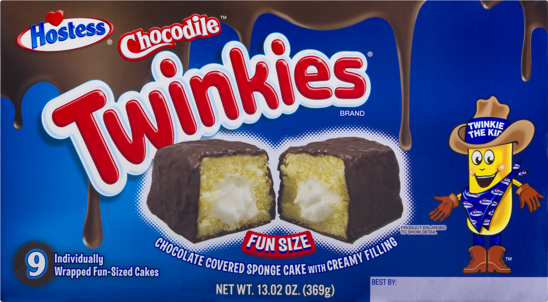 Hostess Chocodile Twinkies Fun Size Snack Cakes, 9 - Chocodile Twinkies - 8 Count (1800x1800), Png Download