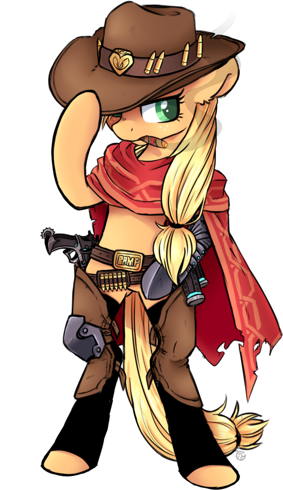 Appleborg, Applejack, Artist - Applejack Cowgirl (614x1024), Png Download