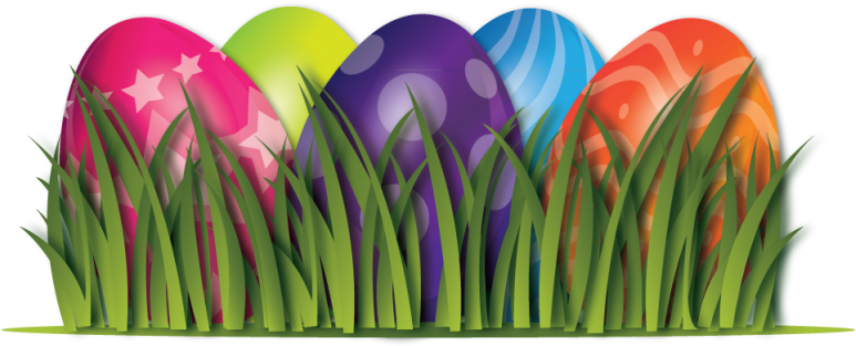 Easter Grass Eggs Png Image Background - Easter Eggs Transparent Background (1024x399), Png Download
