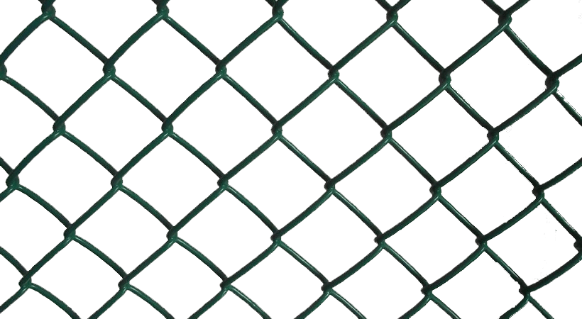 Green Vinyl Coated Chain Link Fences - Rossio (820x450), Png Download
