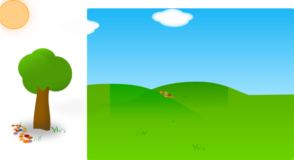 Grass With Butterflies Clipart Pictureu200b - Farmer Backgorund Clipart (600x327), Png Download