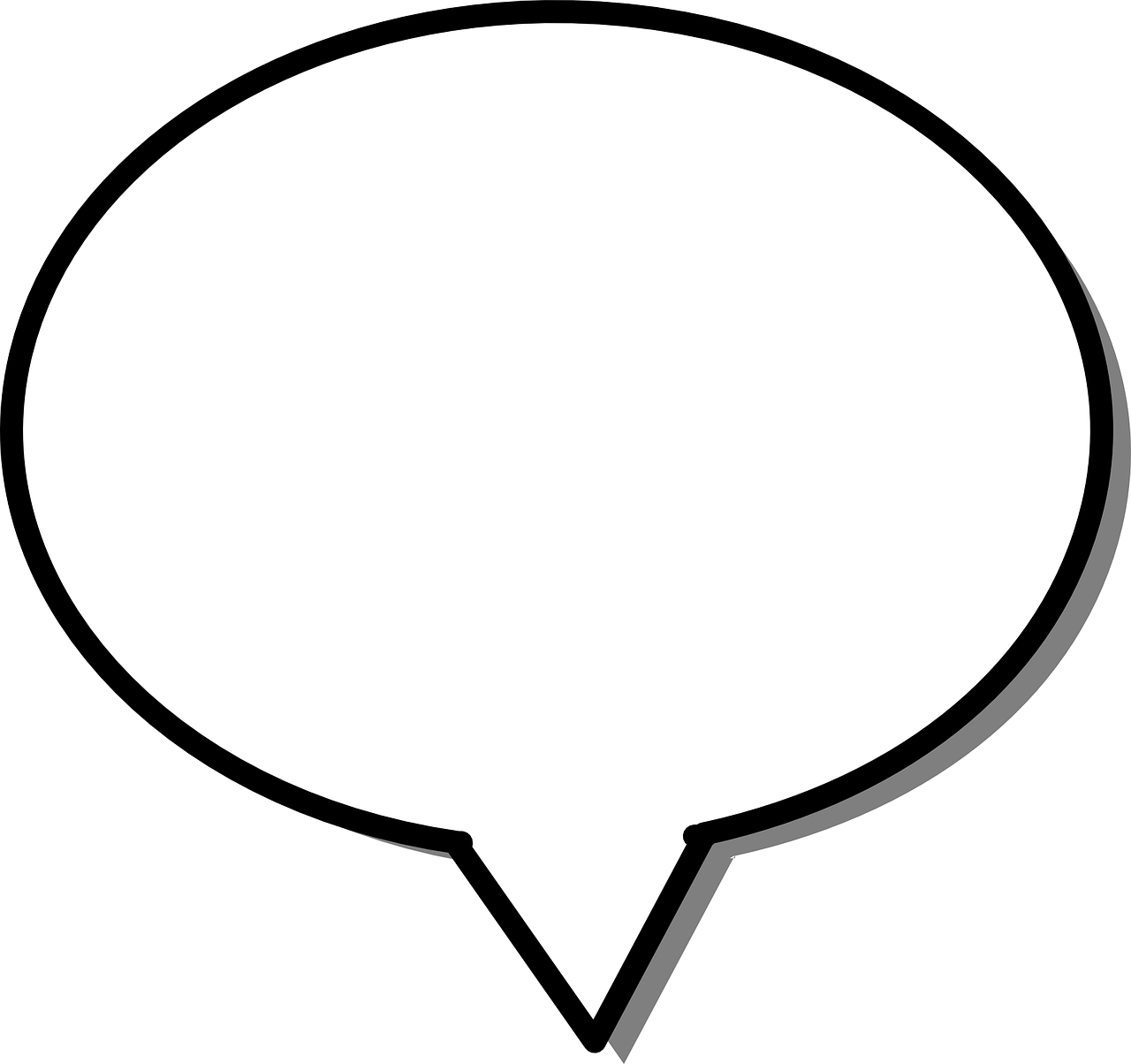 White Talk Bubble Png (1280x1204), Png Download