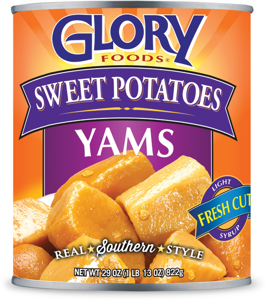 Cut Sweet Potatoes - Glory Foods Traditions Sweet Potatoes - 29 Oz Can (600x700), Png Download