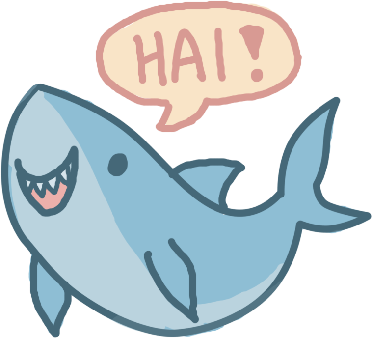 Shark Drawing Kawaii - Cute Shark Drawing (900x834), Png Download