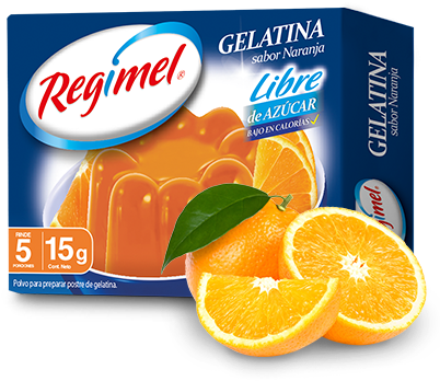 Caja Gelatina Naranja - Regimel (417x543), Png Download