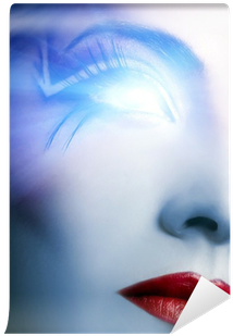Futuristic Cyber Face With Glowing Eye Wall Mural • - Vestid, Vestid Malditos [book] (400x400), Png Download
