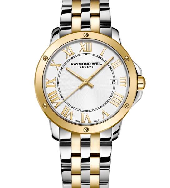 Tango Date Steel And Yellow Gold Pvd Plating White - Raymond Weil Ladies Watch Rose Gold (545x600), Png Download