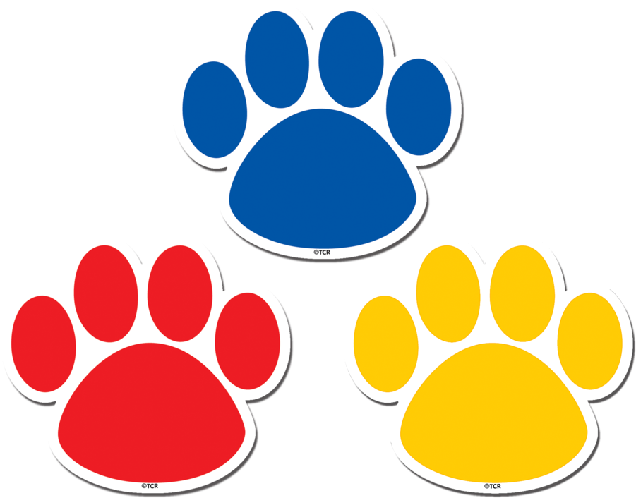 Tcr77207 Colorful Paw Prints Magnetic Accents Image - Colorful Paw Prints (900x900), Png Download