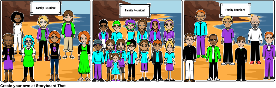 The Big Fat Family Reunion - Cartoon (1164x385), Png Download