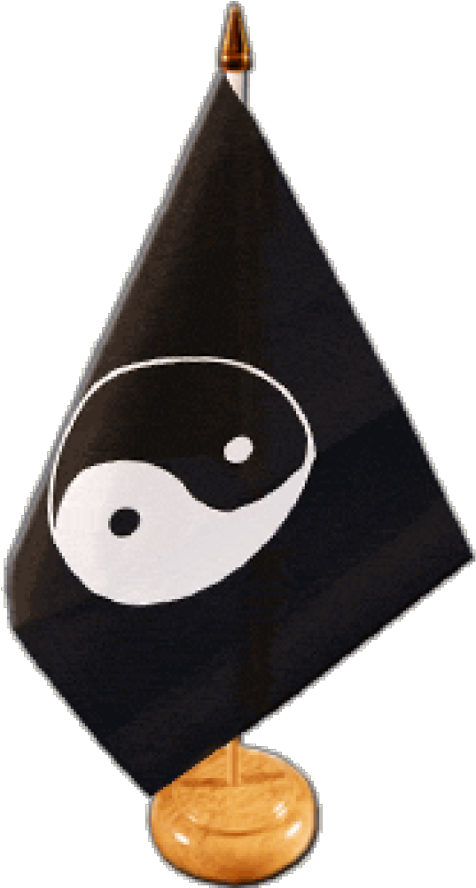Ying And Yang, White Table Flag - Construction Paper (1500x1177), Png Download