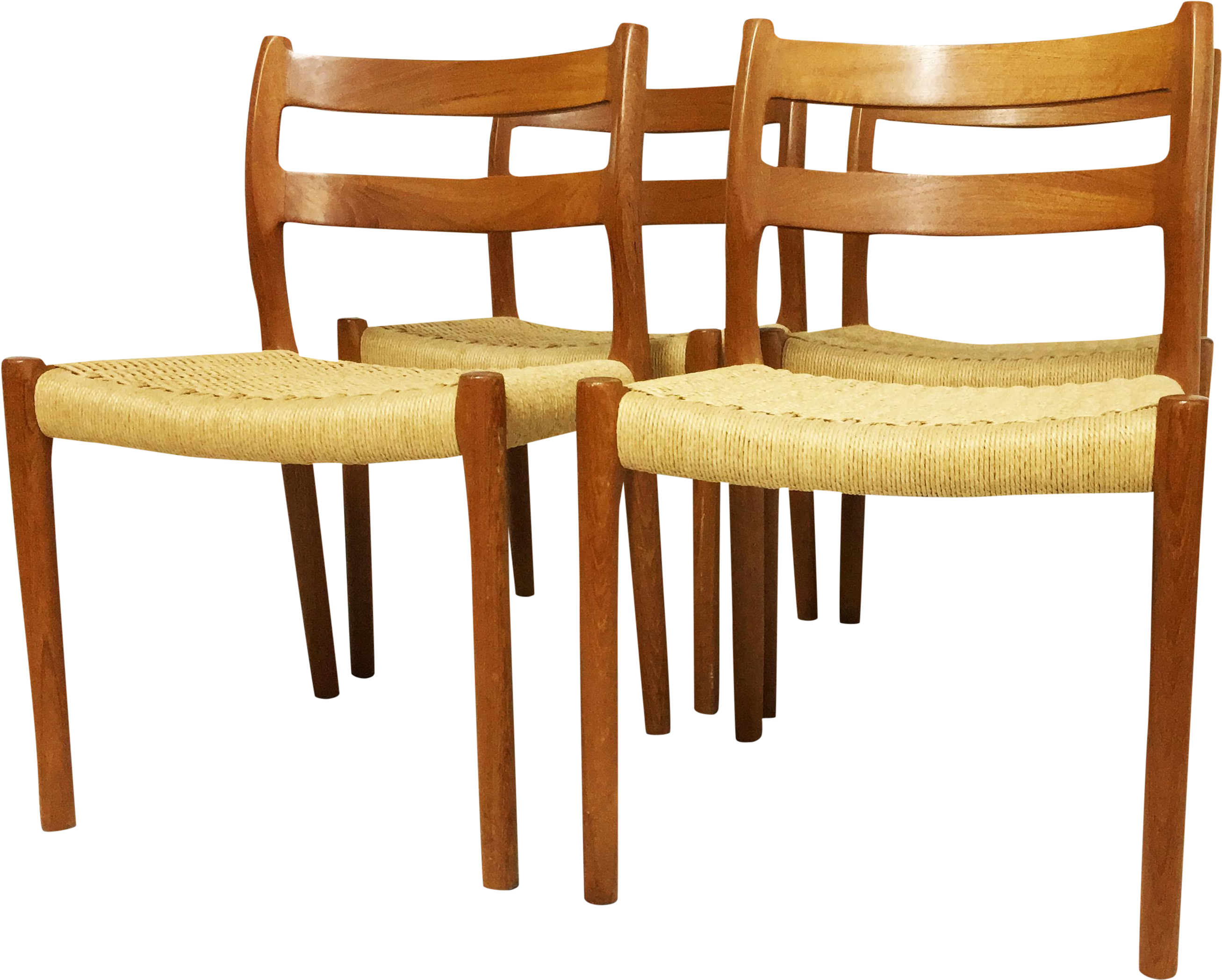 M#century Modern Chairs In Teak By Niels Moller On - Chair (2767x2767), Png Download