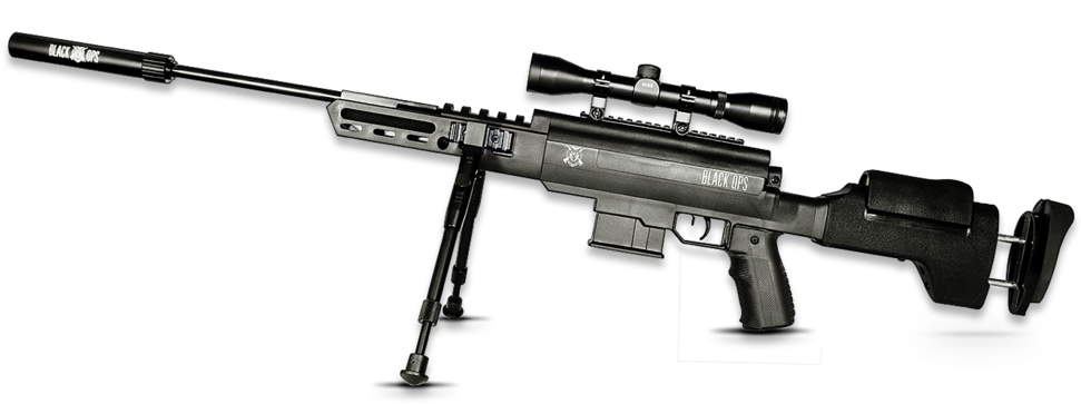 Black Ops Break Barrel Sniper Air Rifle - Black Ops Pellet Rifle (1024x571), Png Download
