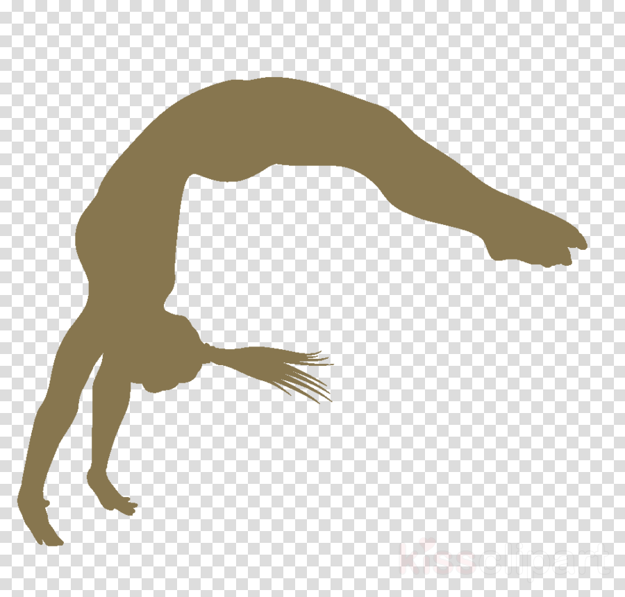 Gymnastics Flip Silhouette Clipart Artistic Gymnastics - Back Handspring Gymnastics Silhouette (900x860), Png Download