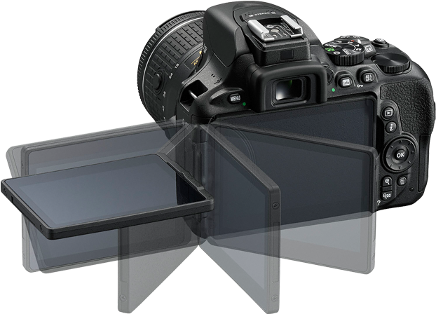 Nikon D5600 Articulating Touchscreen - Nikon D5600 Price In India (700x595), Png Download