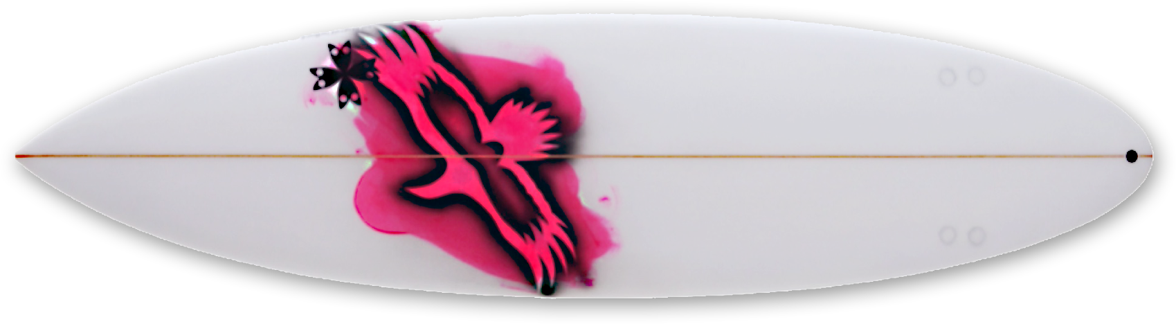 Wanderer Joel Fitzgerald Surfboards - Chinese Hibiscus (1699x468), Png Download