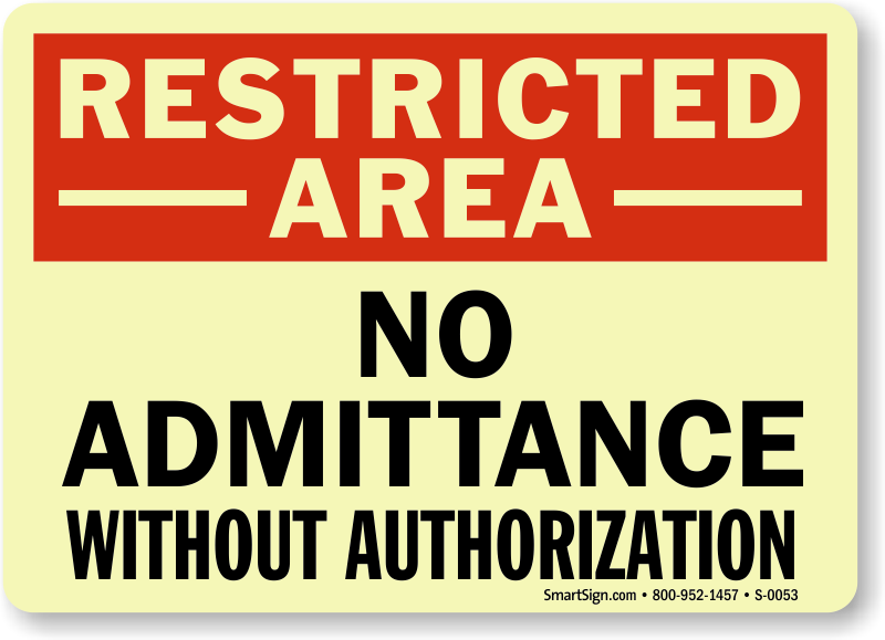 Zoom, Price, Buy - Restricted Area No Trespassing (800x579), Png Download