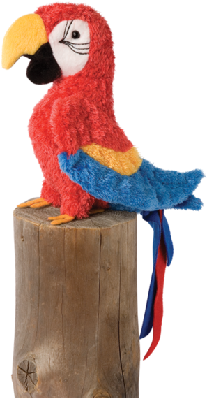 Douglas Gabby Red Parrot - Douglas Toy Gabby Red Parrot 7" Plush (600x600), Png Download