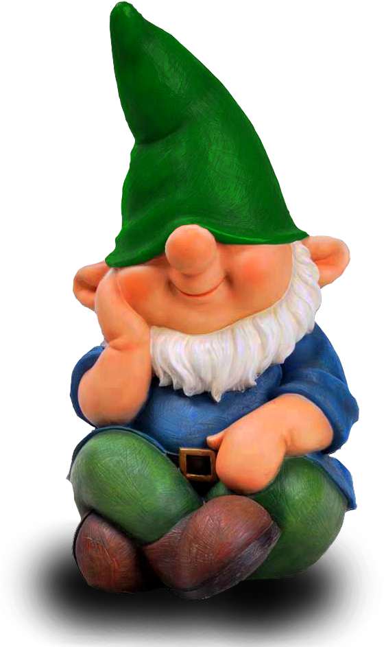 Gnome Sitting (589x1000), Png Download