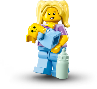 Lego Minifig Png - Lego Minifigures Series 16 Babysitter (744x419), Png Download