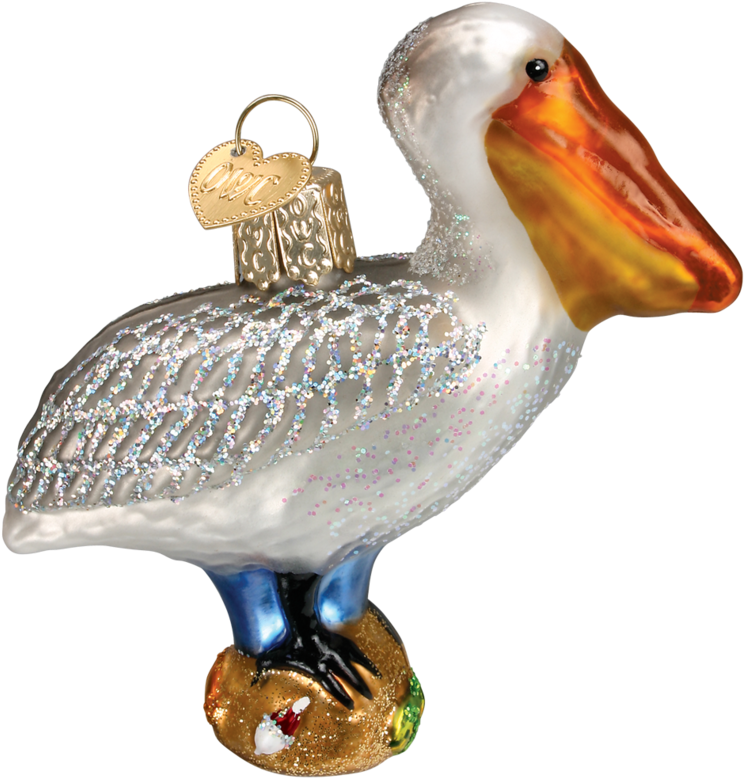 Old World Christmas Pelican Ornament (950x950), Png Download