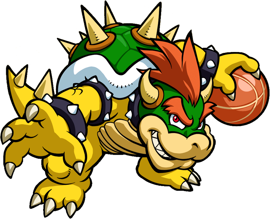 Mario Clipart Basketball - Mario Slam Basketball Bowser (877x712), Png Download
