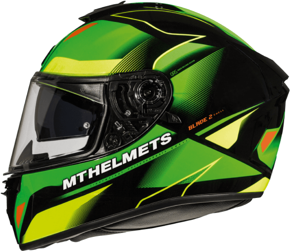 Casco Integral Mt Blade 2 Sv Fugue G3 Verde Flúor Brillo - Helmet (713x600), Png Download