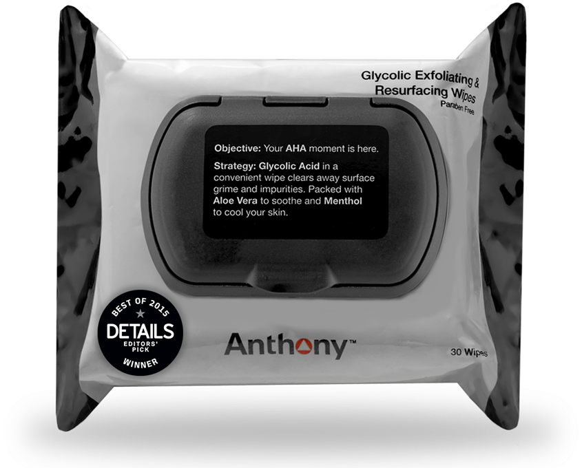 Glycolic Exfoliating & Resurfacing Wipes With Details - Anthony Glycolic Exfoliating & Resurfacing Wipes (1200x1200), Png Download