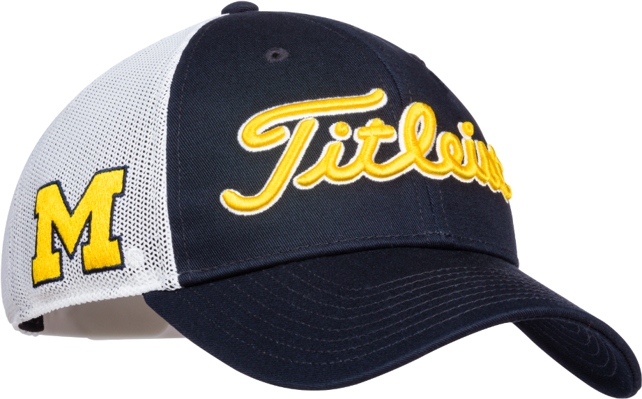 New Titleist Collegiate Mesh Adjustable Hat/cap- Michigan - Titleist Mlb Performance Golf Cap 2017 Marlins Adjustable (1280x853), Png Download