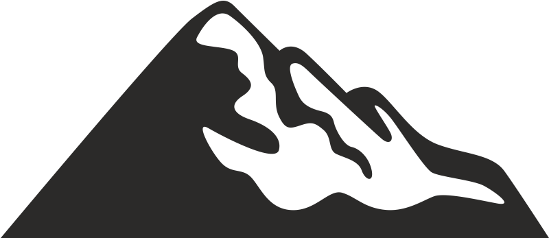Mountain Icon Black Background - Mountain Icon (800x800), Png Download