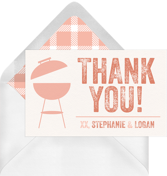 Baby Q Grill Thank You Note - Weber Baby Q1000 (550x581), Png Download