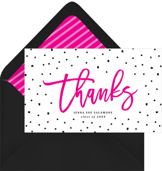 Confetti On Fleek Thank You Note - Quotes Bible (550x581), Png Download