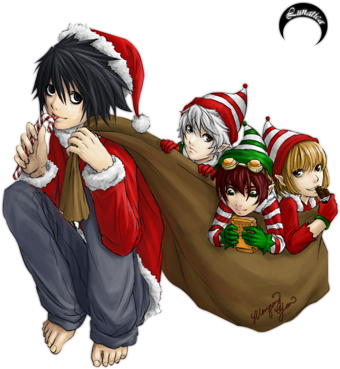 O Nii San - Death Note Christmas (700x750), Png Download