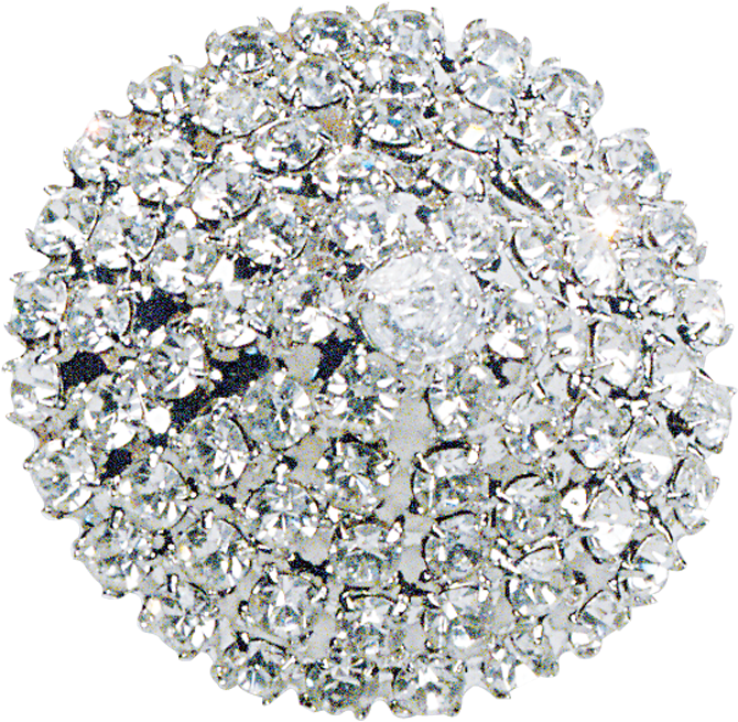Glass Button With Metal Base - Diamond (794x800), Png Download