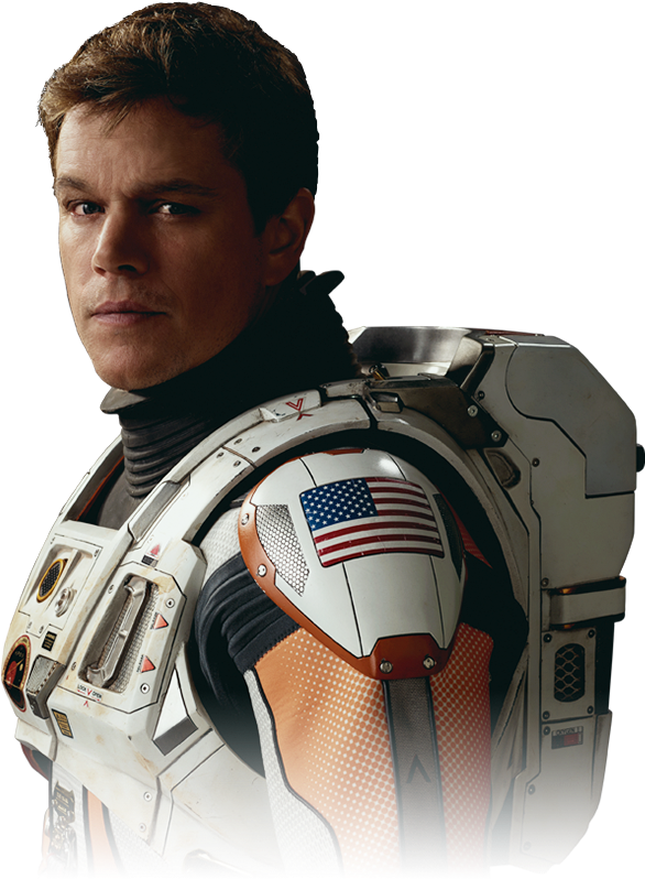 Straight From The Source - Matt Damon Martian Png (802x1018), Png Download