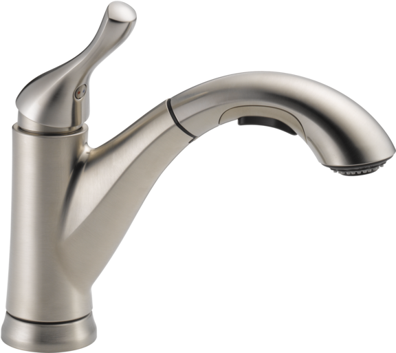 Download Image - Delta 16953-ss-dst Single Handle Pull Out Kitchen Faucet (600x600), Png Download