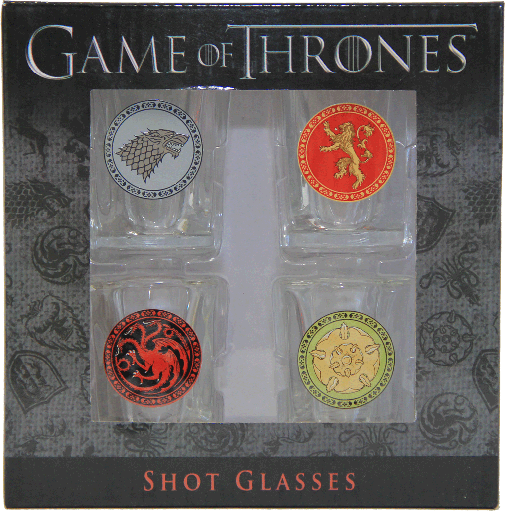 Game Of Thrones House Sigil Shot Glass Set - Game Of Thrones / O.s.t. Vinyl Record (1900x1267), Png Download