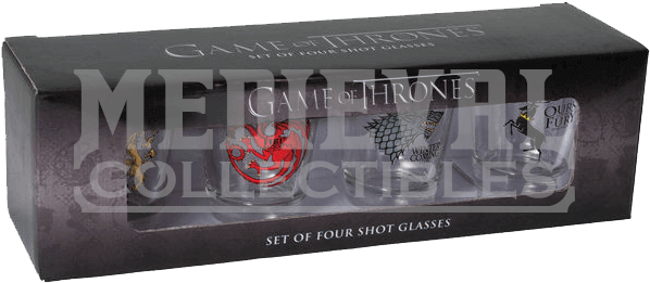 Game Of Thrones House Sigil Shot Glass Set - Power Strip (600x600), Png Download