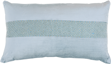 Image For 12x20" Blue Decorative Pillow With Glitters - Cushion (519x804), Png Download