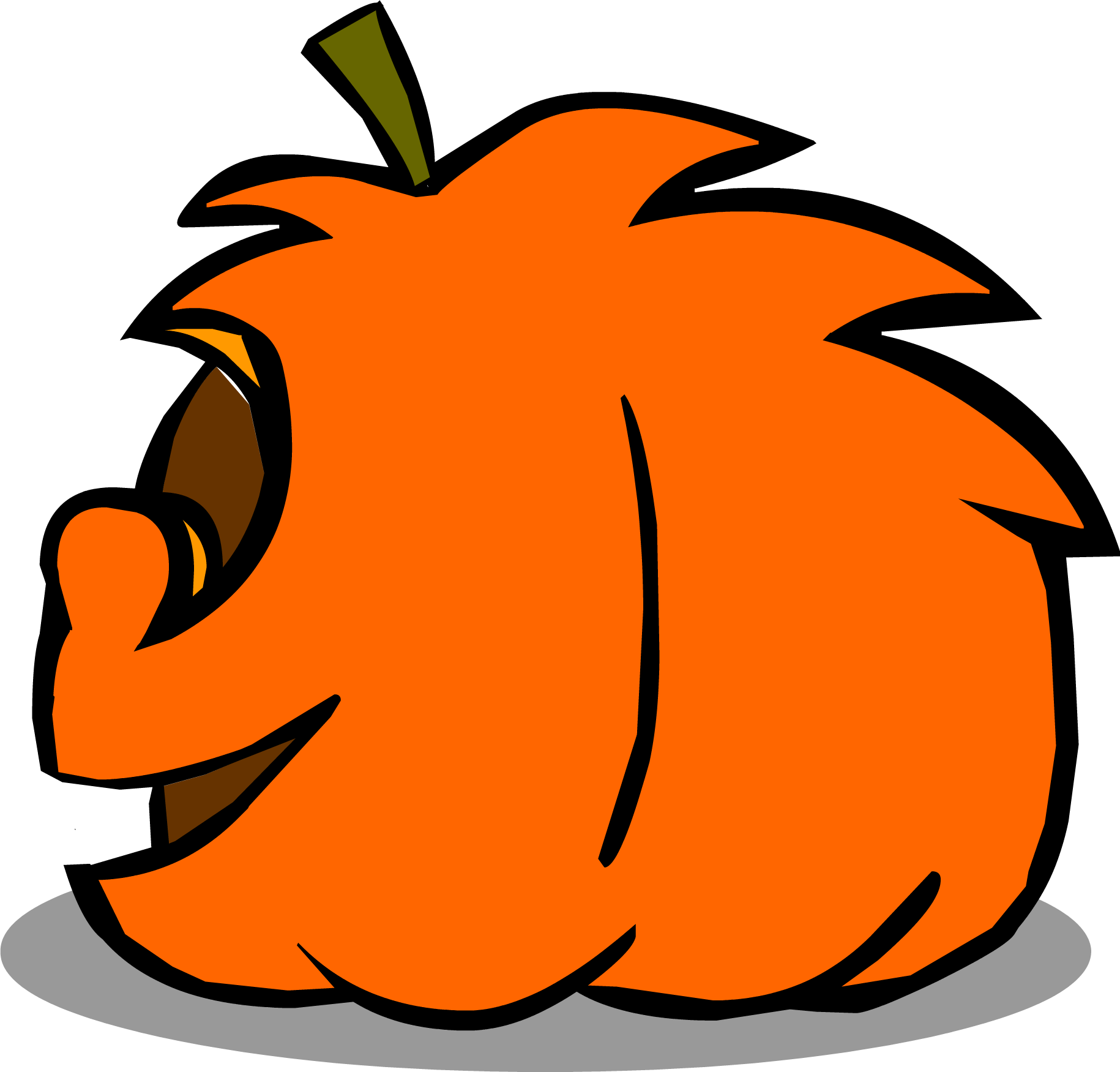 Puffle Jack O Lantern Sprite 004 - Jack-o'-lantern (1830x1751), Png Download